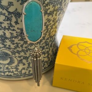 Kendra Scott Silver and Turquoise Pendant